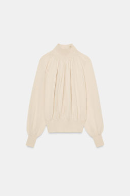 BLUSA FLUIDA PUNTO COMBINADO / Arena - Zara фото 7