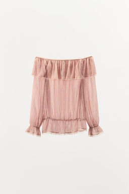 COLD SHOULDER BIB SHIRT - Zara фото 6