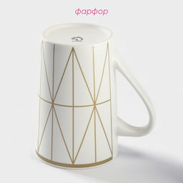 Кружка Доляна White style, 380 мл, фарфор, белая