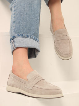 Лоферы EDART 177.1607 be. каменный замша фото 2