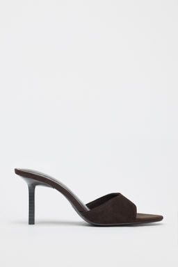 SPLIT SUEDE HIGH-HEEL SANDALS - Zara фото 3