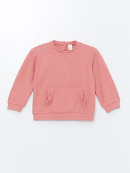 Bisiklet Yaka Basic Uzun Kollu K?z Bebek Sweatshirt ve Tayt 2li Tak?m - Waikiki фото 2