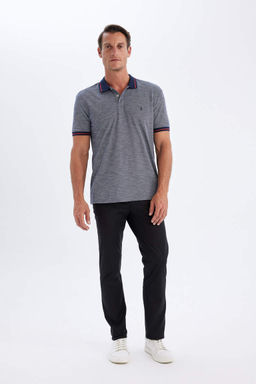 New Regular Fit K?sa Kollu Pike Polo Tisort - Defacto фото 2