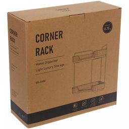 Полка для ванны угловая двойная "Фреш"бежевая 25,7х29,7х25,7см