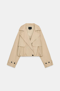 SHORT TRENCH COAT WITH BALLOON EFFECT - Zara фото 6