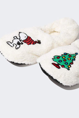 Женские домашние ботинки Snoopy на плоской подошве - Defacto фото 5