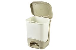 Контейнер для мусора 8 л 23,5*20,5*28,5 см Бинго с педалью слоновая кость-капучино (модель 202) - Elan gallery фото 3