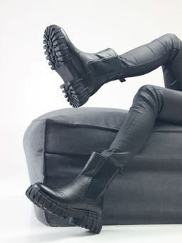 Челси 360.P.466bl.Черный макс/Шерсть