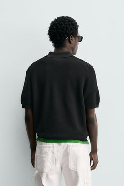 POLO PUNTO REGULAR FIT ESTRUCTURA / Negro - Zara фото 3