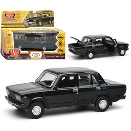 Машина металл LADA ваз-2105 1997 12 cm, двери, багаж, инерц.черный