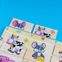 Пазл разрезные картинки Учим животных - Лесная мастерская фото 8