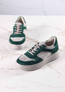 Кеды 149.LusiR2la. зеленый каменный замша