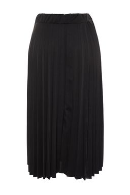 TRENDYOLMILLA Siyah Klos Yuksek Bel Midi Piliseli Smart Krep Orme Etek TWOSS23ET00048  фото 8