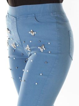 8903 Джеггинсы женские (70% хлопок, 30% стрейч) - Фабричный китай фото 4