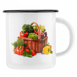 "Сентябрь" Кружка эмалированная 1л, д10,5см, h12см, белый (Россия)