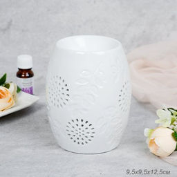 Аромалампа белая 12 см / XL-0019 /уп 48/