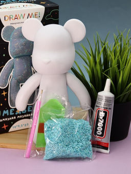 Алмазная мозаика на фигурке Draw Me! Blue bear, (14*9.5*23 см)