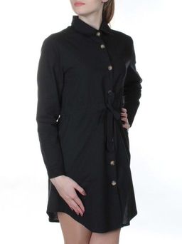801 Платье хлопковое с поясом Fashion