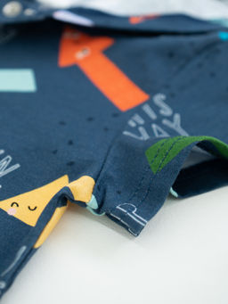 Футболка с капюшоном, синий - Lesi kids фото 5