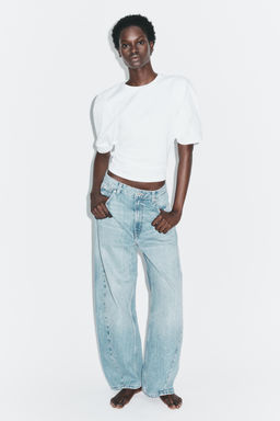 TRF BAGGY BALLOON MID-WAIST JEANS - Zara фото 17