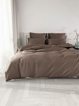 Пододеяльник сатин-страйп 175x210 коричневый сатин - Denastia фото 7