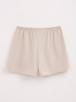 CONTE Zebra LHW 1353 Шорты из анималистичного кружева и хлопка light cappuccino