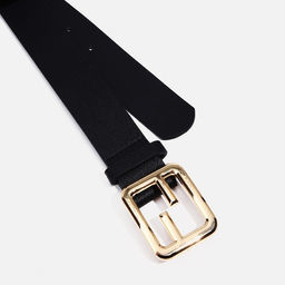 Ремень женский, ширина 3,5 см, пряжка металл, цвет чёрный - Simaland фото 2