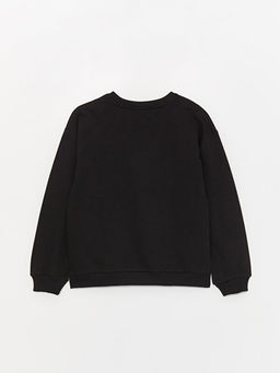 Bisiklet Yaka Wednesday Bask?l? Uzun Kollu K?z ?ocuk Sweatshirt - Waikiki фото 3