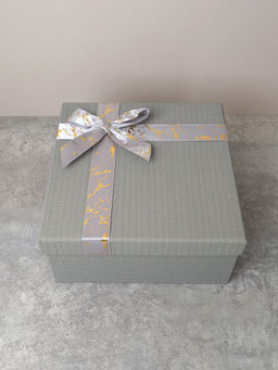 Коробка подарочная квадратная 3 штуки 19х19 см / 3403-5 /уп 36/серая - ГалеонТрейд фото 3