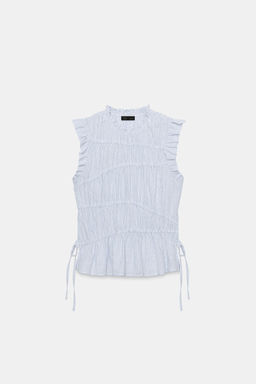 TOP EL?STICO RAYAS / Azul / Blanco