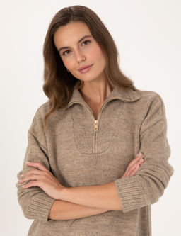 Vizon Comfort Fit Fermuarl_ Dik Yaka Kazak - Pierre cardin фото 2