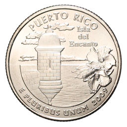25 центов (1/4 доллара) 2009 года D США Штаты и территории  Пуэрто-Рико