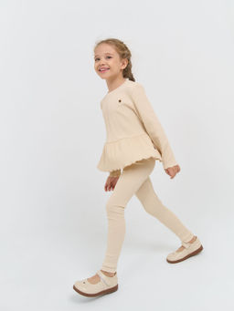 Лосины Крем-брюле в рубчик