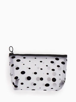 Косметичка дор Горох, сетка 17*6,5*13,5, отд на молнии, белый