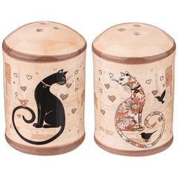 Набор для специй Парижские коты 2 пр. 4,5*4,5 см. высота=6,5 см. 358-1734