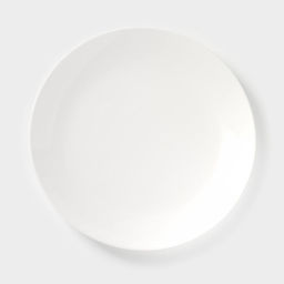 Тарелка фарфоровая десертная с утолщённым краем Wilmax Olivia Pro, d=20 см, цвет белый