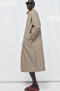ZW COLLECTION REVERSIBLE CHECKS TRENCH COAT - Zara фото 3
