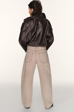 TRF MID-WAIST BAGGY BALLOON JEANS - Zara фото 5