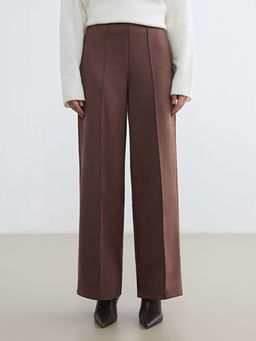 Standart Fit Kad?n S?et G?r?n?ml? Pantolon