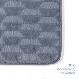 Коврик для ванной и туалета SAVANNA Стоун, 40?60 см, серый  фото 3