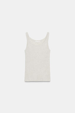 TOP TIRANTES RIB ALGOD?N / Beige vigor? - Zara фото 5