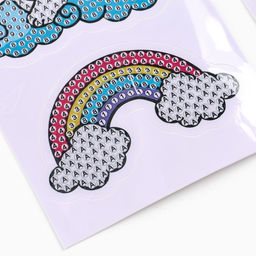 Алмазная мозаика 4в1 для детей. Создание стикеров, магнитов, брелоков и картины «Сказочные Единорожки», набор для творчества