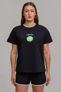 Арт. 9131 Пижама с шортами 42-50 (5 шт) Цвет:верх-черный,низ-черный - Калинка фото 7