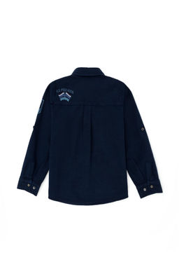 Темно-синяя рубашка с длинным рукавом для мальчика - U.s. polo assn фото 2