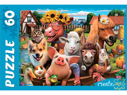 Puzzle 60 элементов "Забавные животные №6" (П60-0430)