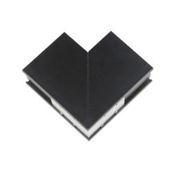 UBX-MS22/35 BLACK Коннектор для накладных магнитных шинопроводов, 35мм. Угловой. Вертикальный. Черный. ТМ Uniel