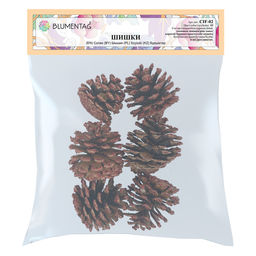 Blumentag CIF-02 Шишки сосновые 6 шт. 02 Сосна/ под серебро  фото 5