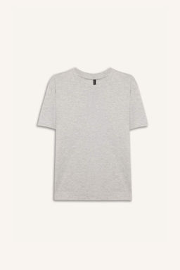 Regular Fit Bisiklet Yaka Penye Basic Duz K?sa Kollu Tisort - Defacto фото 5