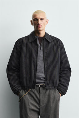 STRIPED CROPPED FIT JACKET - Zara фото 2