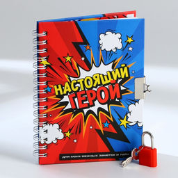Записная книжка на замочке А6, 50 л. Настоящий герой